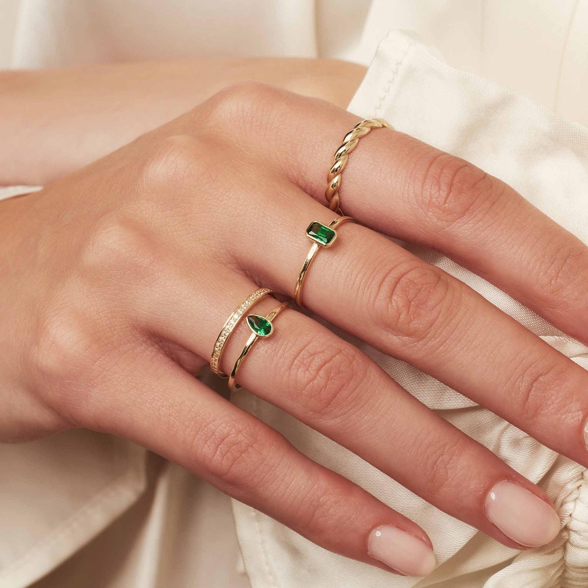 Isabel Bernard Baguette Olivia 14 Karaat Gouden Ring IB330086-48