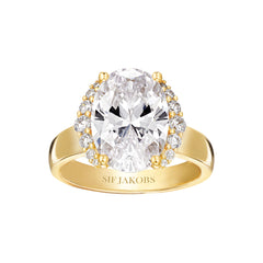Sif Jakobs Ellisse 18 karat gold plated Ring SJ-R2342-CZ-YG-52