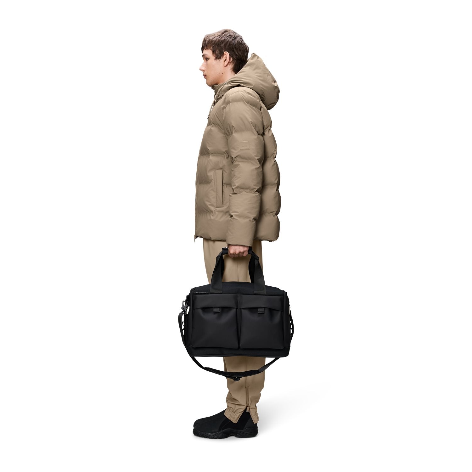 Rains Otaru Small Black Weekend Bag R12970-01
