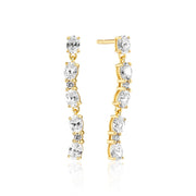 Sif Jakobs Ellera Boucles d'oreilles en argent sterling 925 plaqué or 18 carats SJ-E2417-CZ-YG