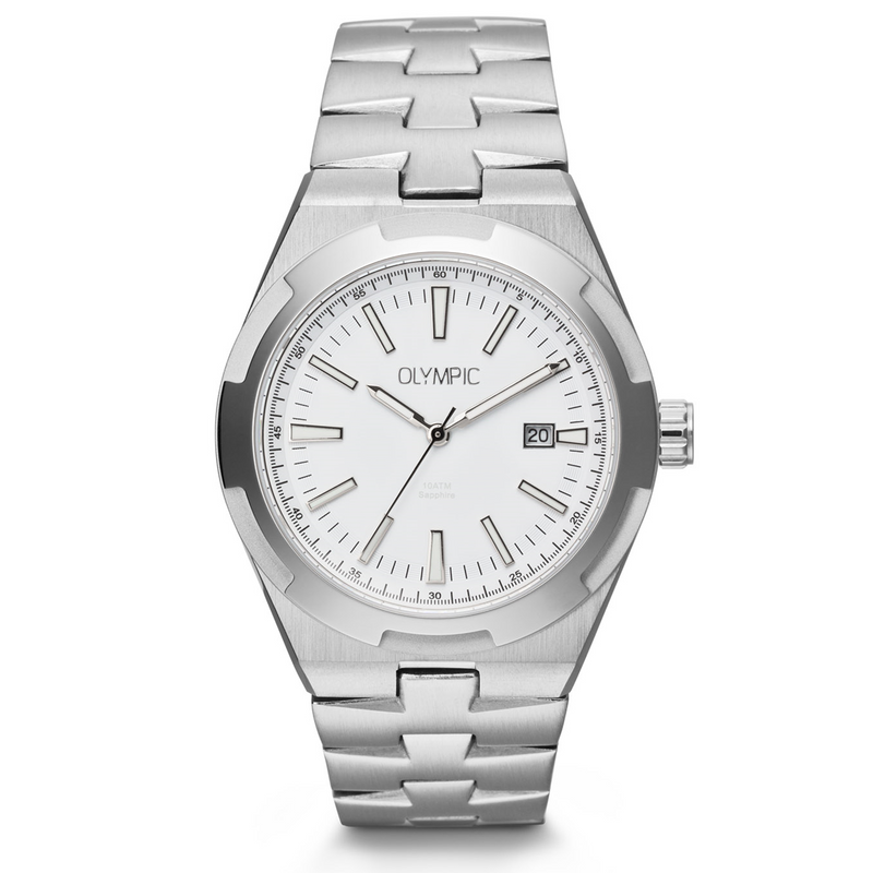 Olympic Legacy Montre Pour Homme Argentée et Blanche OL75HSS004-zoom-