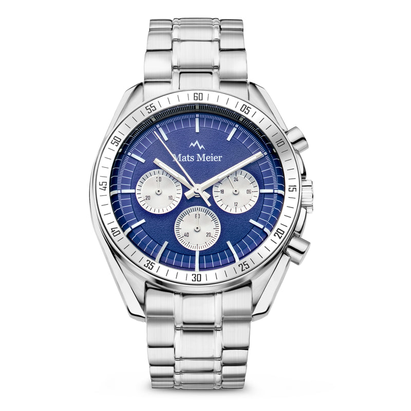 Mats Meier Arosa Racing Hommes Montre Argent MM50014-zoom-