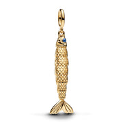 Pandora Moments Charm Pendant Poisson Articulé Plaqué Or 764686C01
