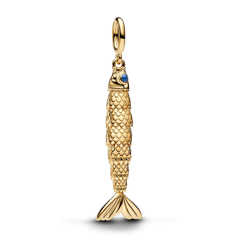 Pandora Moments Charm Pendant Poisson Articulé Plaqué Or 764686C01-zoom-