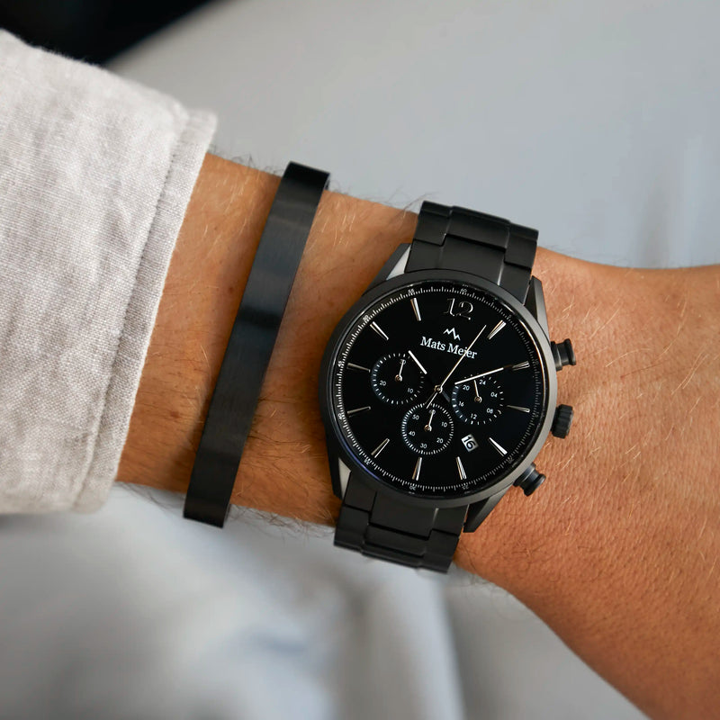 Mats Meier Annecy bracelet en acier noir MM320018-zoom-