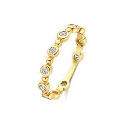 Beloro Jewels Monte Napoleone Stella 9 karat gold ring with zirconia BO330037-58