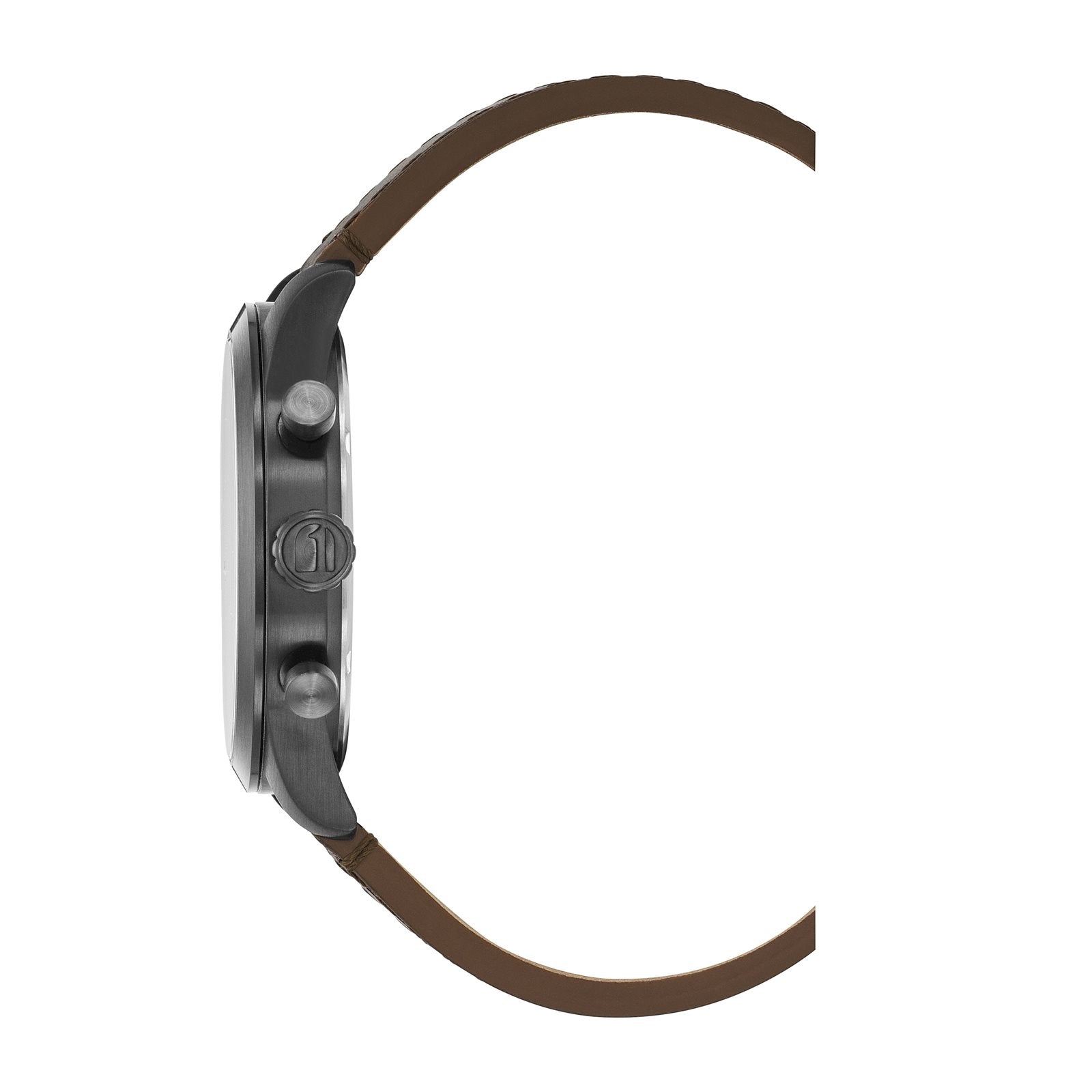 G-STAR Originals Black Steel Men's Watch with Brown Leather Strap GSW.504.03