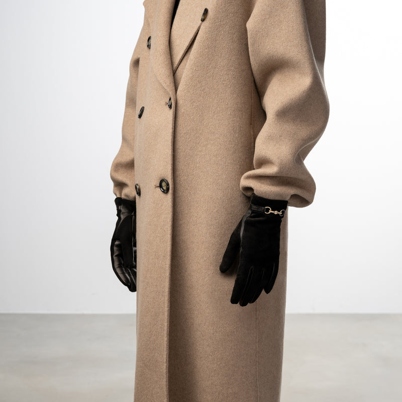 Isabel Bernard Honoré Marcelia gants noirs en daim de chèvre IB67001-101-7.5-zoom-