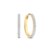 Isabel Bernard De la Paix Boucles d'oreilles créoles De la Paix Madeline en or 14 carats avec diamant 0,17 carat IBD360034