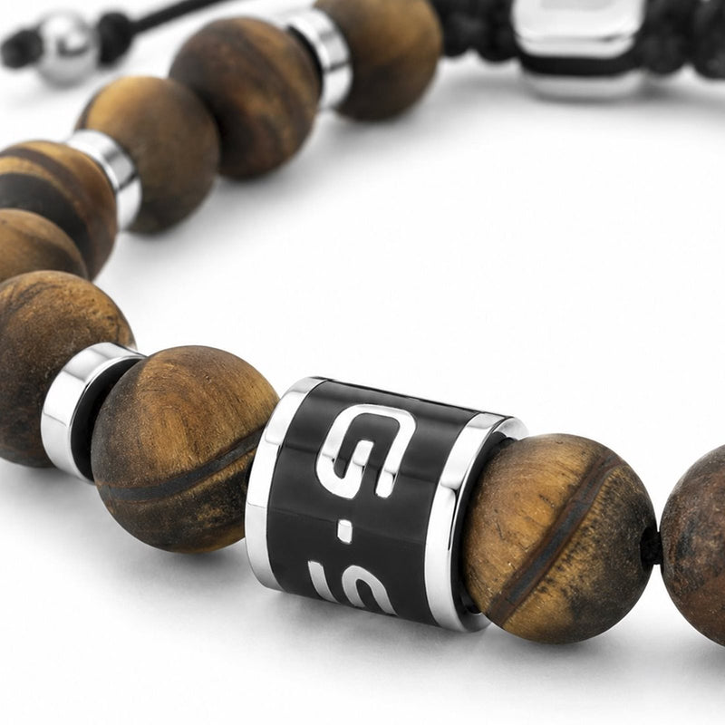 G-STAR ElNode Bracelet marron argenté GSJ.111.02-zoom-