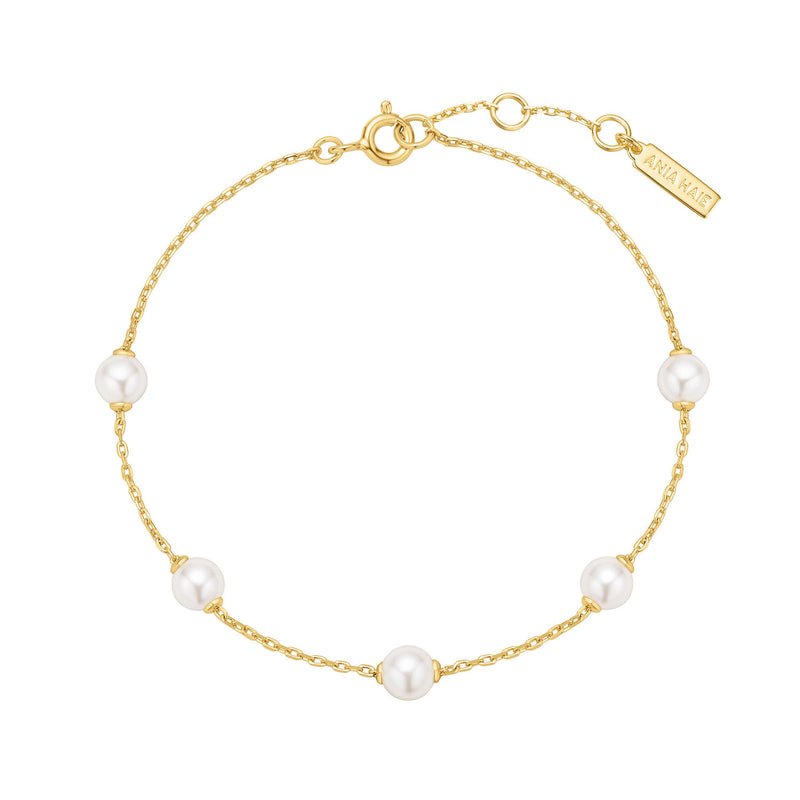 Ania Haie Miss Dainty Bracelet De Perles Couleur Or AH-B065-01G-zoom-