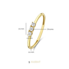 Beloro Jewels Monte Napoleone Stella 9 carat gold Ring BO330003-56