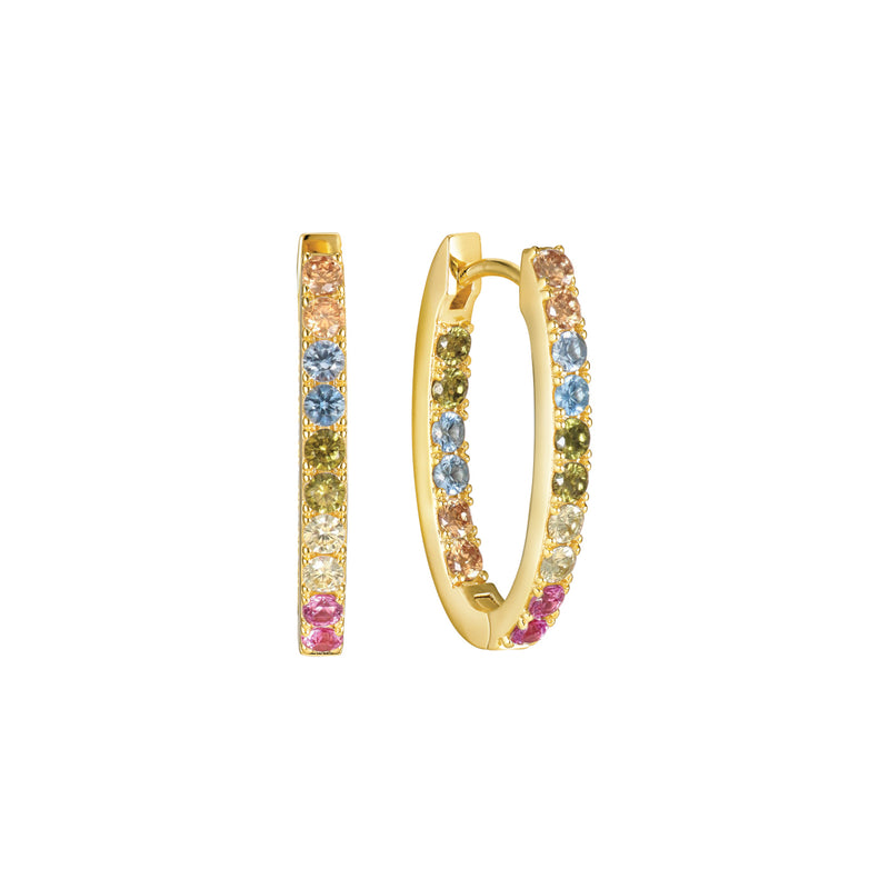 Sif Jakobs Ellisse Boucles d'oreilles Plaqué or 18 carats SJ-E2312-XCZ-YG-zoom-