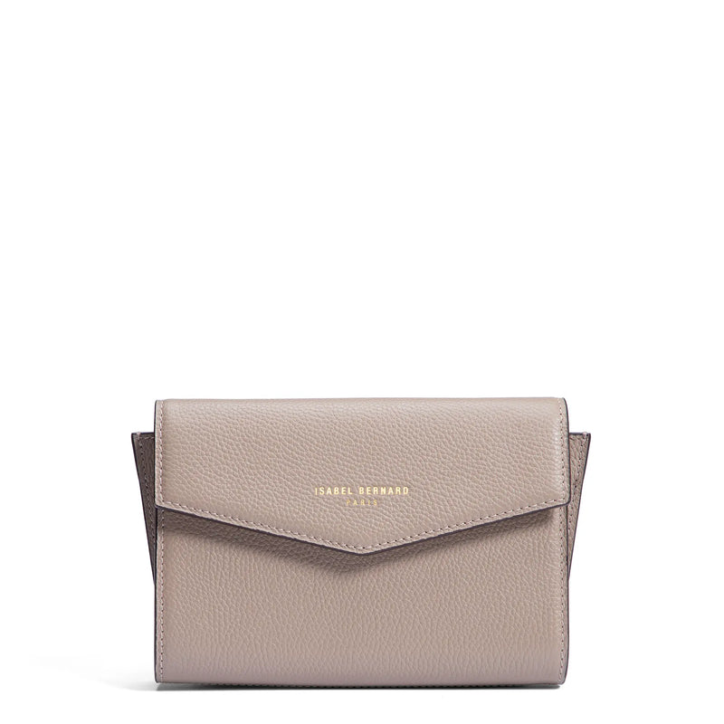 Isabel Bernard Honoré Lina Pochette Taupe Avec Chaîne D’Épaule Amovible IB21135-078-zoom-
