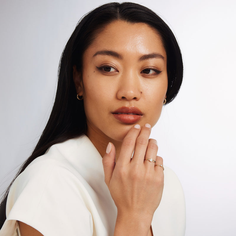 Isabel Bernard De la Paix Inaya bague en or 14 carats avec diamant 0.03 ct IBD330025-48-zoom-