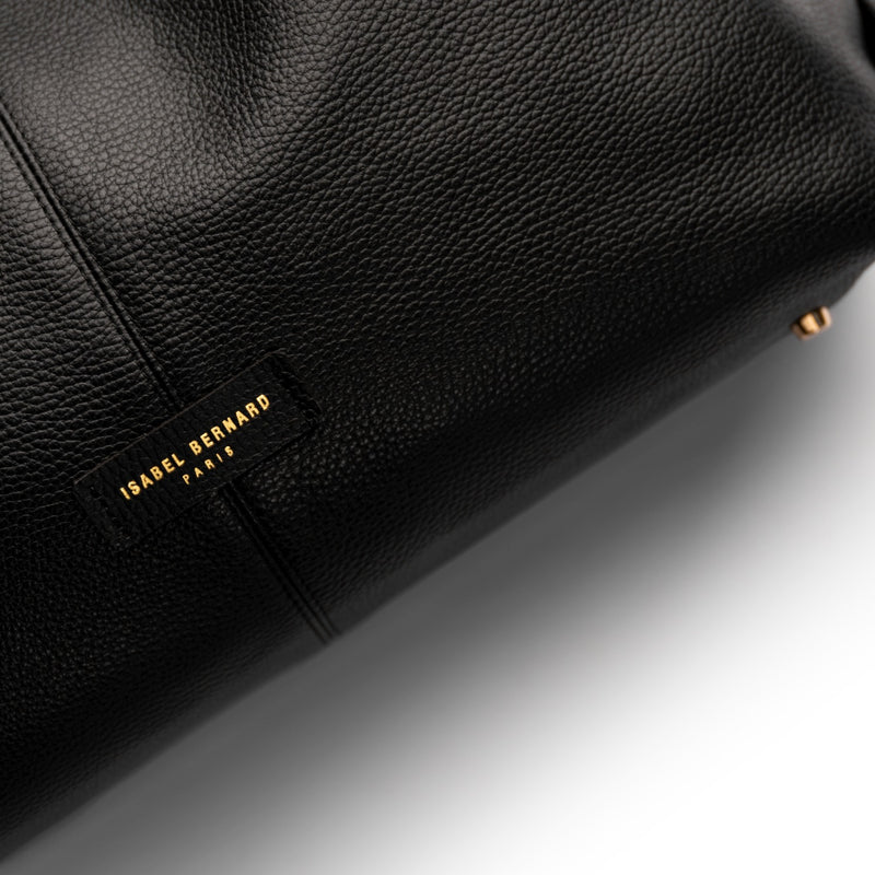 Isabel Bernard Honoré Grace sac bandoulière en cuir noir de veau IB25093-001-zoom-