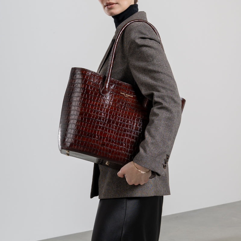 Isabel Bernard Honoré Femmes Cabas Marron IB25025-zoom-