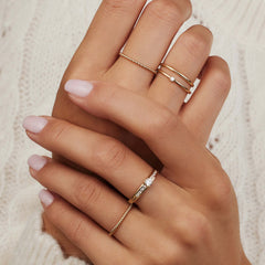 Isabel Bernard Rivoli Selene 14 karaat gouden ring IB330016-50 (Maat: 50)