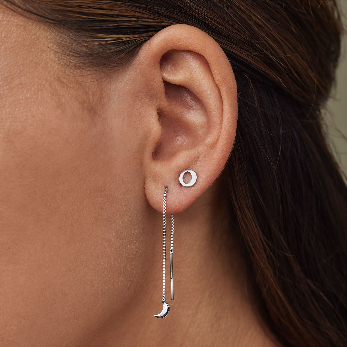 Violet Hamden 925 Sterling Silver Long Night Cresent Moon Earrings VH16048