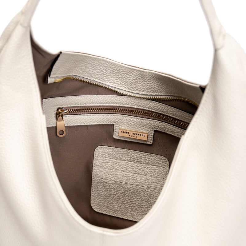 Isabel Bernard Honoré Grace sac bandoulière en cuir crème de veau IB25093-070-zoom-