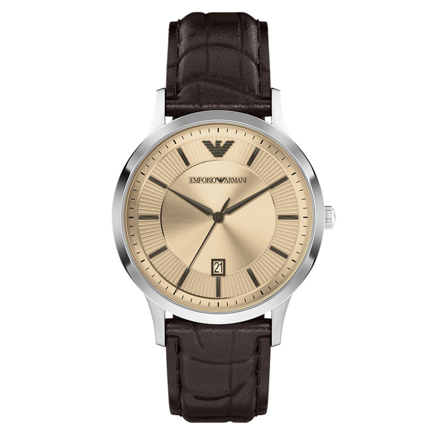 Emporio Armani Round Silver Dial Watch AR11783