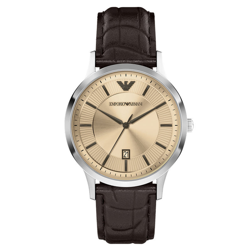 Emporio Armani Round Silver Dial Watch AR11783-zoom-