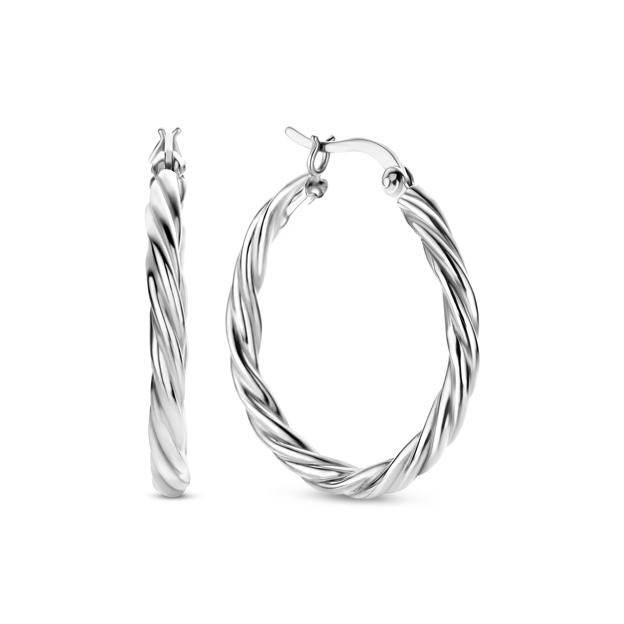 Parte Di Me Bibbiena Poppi Viviana 925 Sterling Silver Hoop Earrings PDM36182