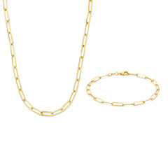 Parte Di Me Sorprendimi 925 Sterling Silver Gold Plated Necklace and Bracelet Giftset PDM90080