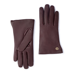 Isabel Bernard Honoré Eleanor dark brown goatskin leather gloves IB67000-331-8