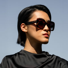 Isabel Bernard La Villette Rive Bruin Tortoise Vierkante Zonnebril IB400003-14-14