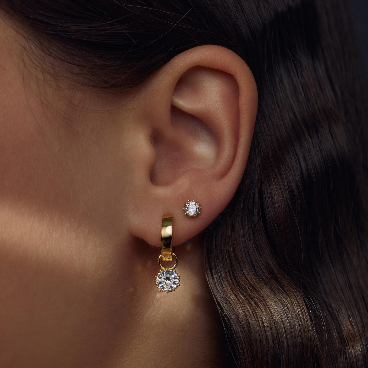 Parte Di Me Cento Luci Mila 925 sterling silver gold-plated Ear Studs PDM36098