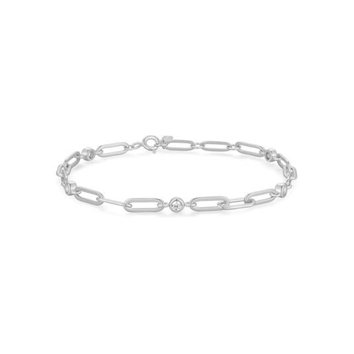 Ania Haie Reimaginer 925 Sterling Silver Paper Clip Chain Bracelet AH-B069-01H
