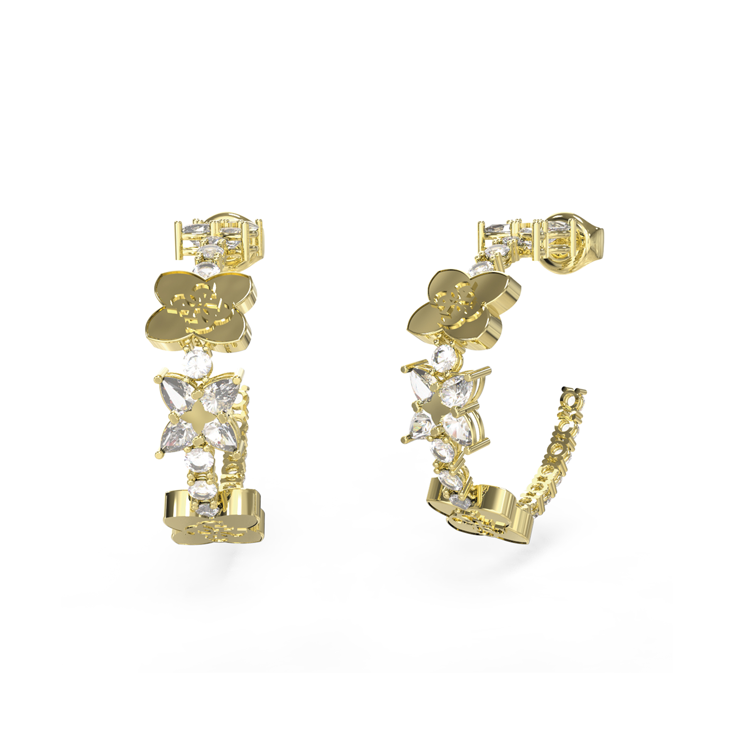 Guess Wild Flower Gold Earrings JUBE05505JWYGT-U