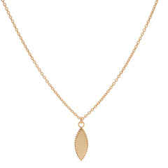 Karma 925 Sterling Zilveren Dots Pointy Oval Roségoudkleurige Ketting T240 (Lengte: 38.00-45.00 cm)