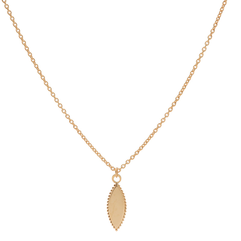 Karma 925 Sterling Zilveren Dots Pointy Oval Roségoudkleurige Ketting T240 (Lengte: 38.00-45.00 cm)-zoom-