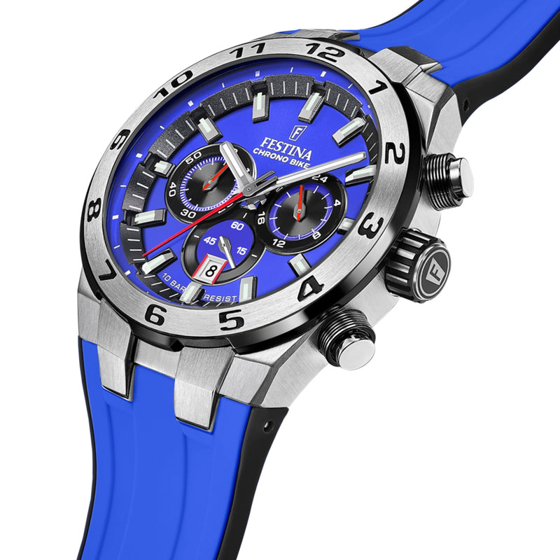 Festina Chrono Bike Hommes Montre Bleu F20671/3-zoom-
