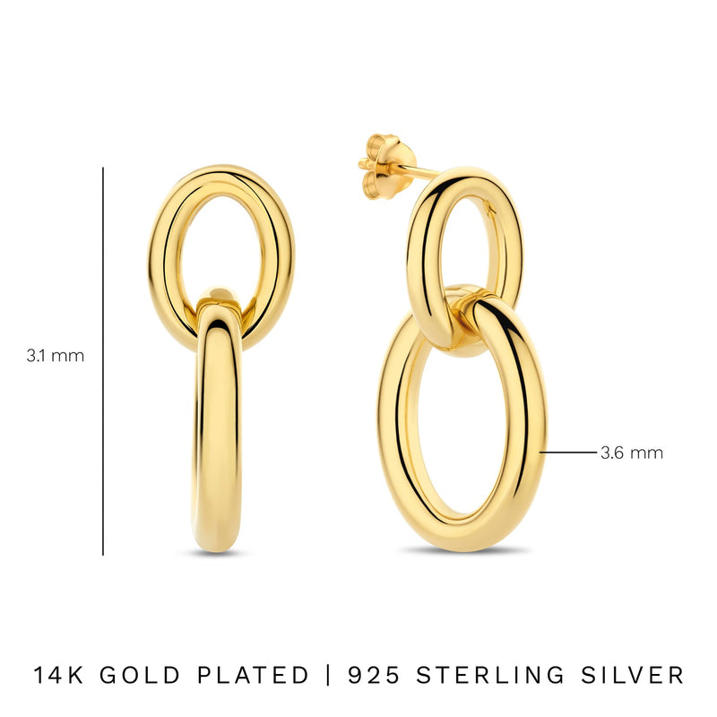 Parte Di Me Bibbiena Poppi Boucles d'oreilles Plaqué or 14 carats PDM36186-zoom-