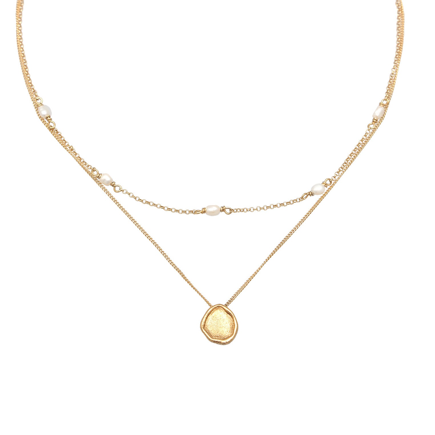 Elli 925 Sterling Silver Layered Choker with Coin 2004-BF-0007940-001