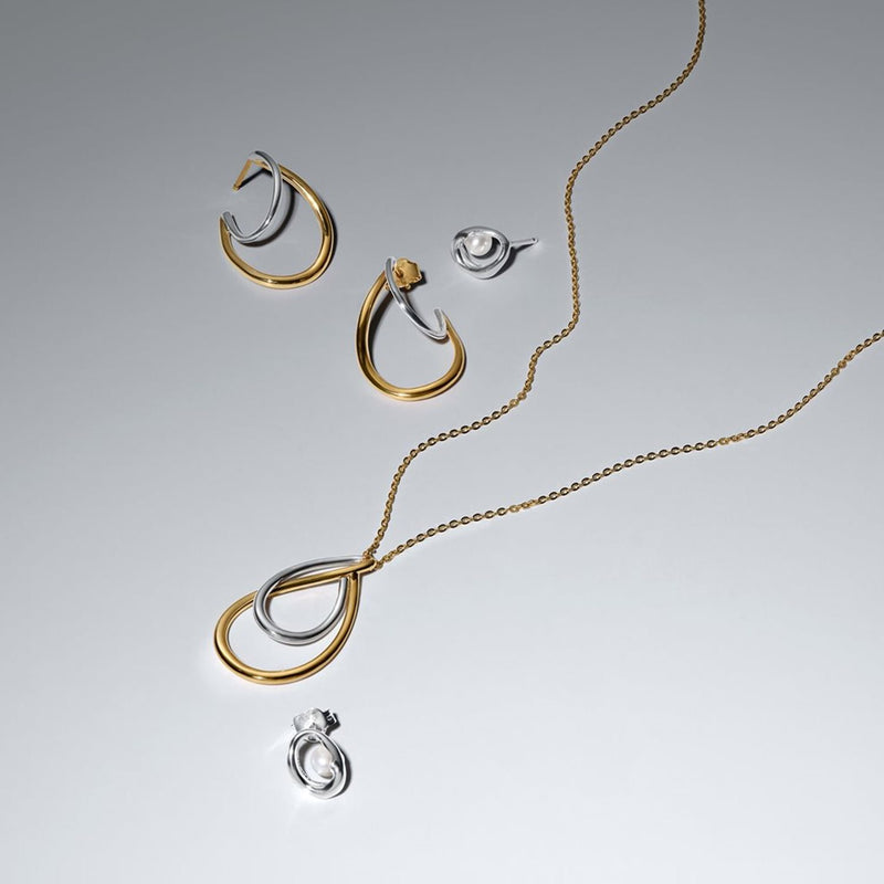 Pandora Essence Collier Double Pendant Bicolore Plaqué Or 364668C00-50-zoom-