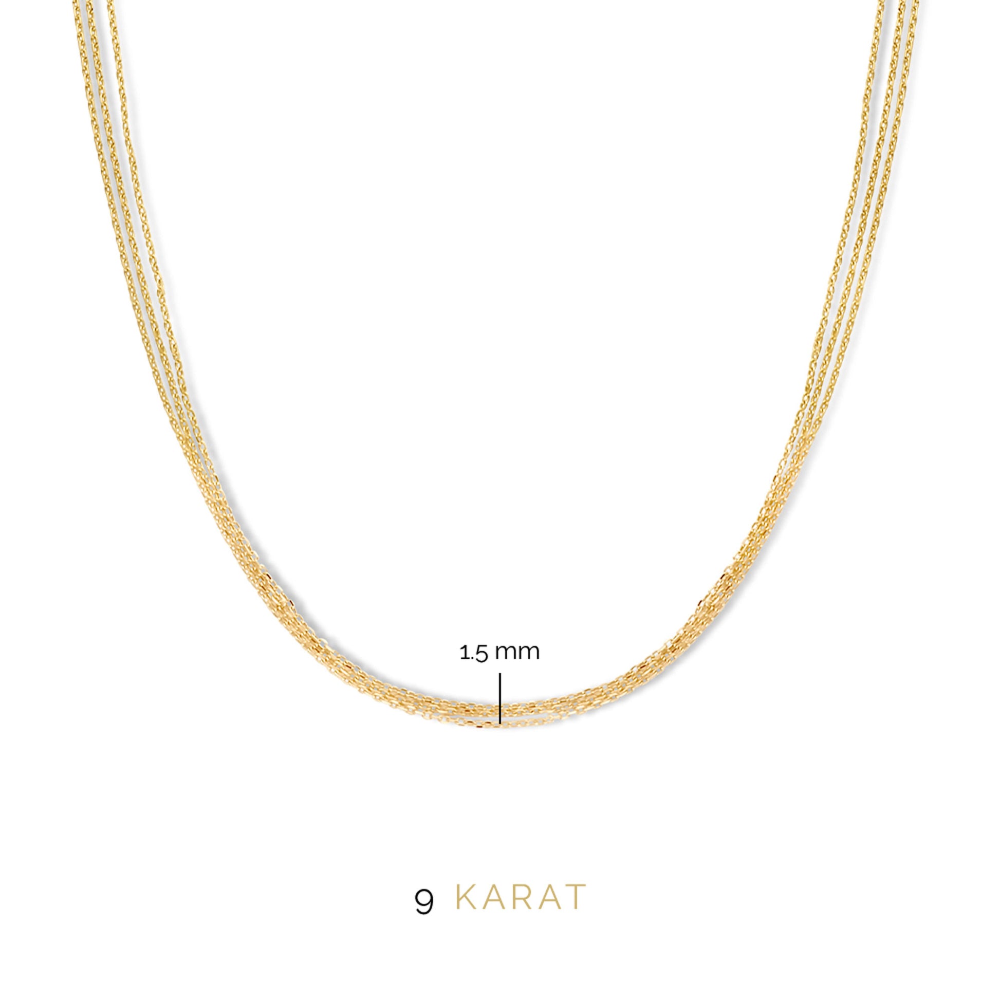 Beloro Jewels La Rinascente Bellisa 9 carat gold Necklace BO340033
