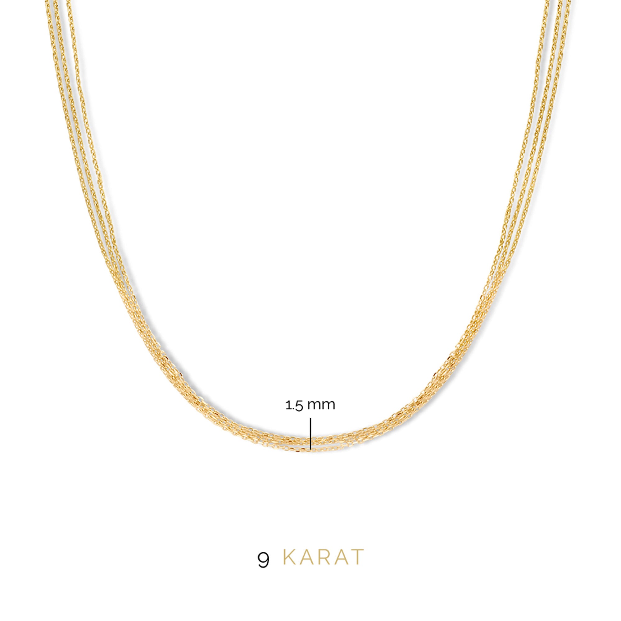 Beloro Jewels La Rinascente Bellisa 9 carat gold Necklace BO340033