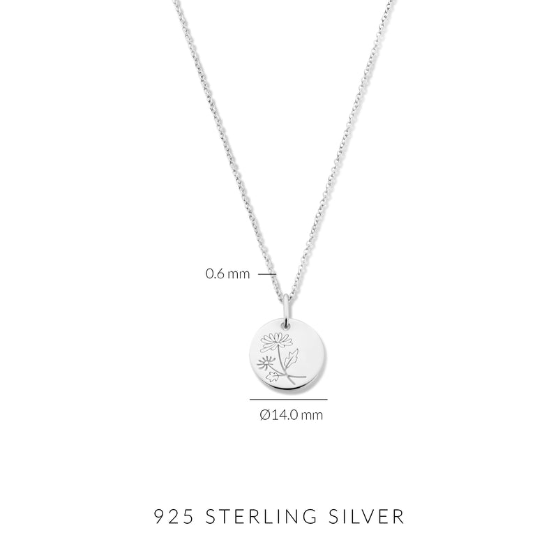 Violet Hamden Venus Collier en Argent 925 Sterling avec Fleur de Naissance VH340026-APR-zoom-