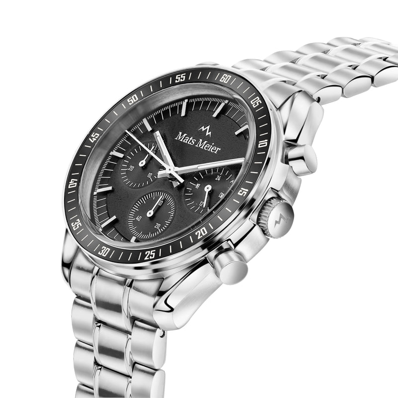 Mats Meier Arosa Racing Hommes Montre Argent MM50012-zoom-