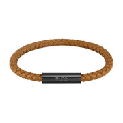 Hugo Boss BOSS Braided Leather Leather Bracelet 2002-HBJ1580153