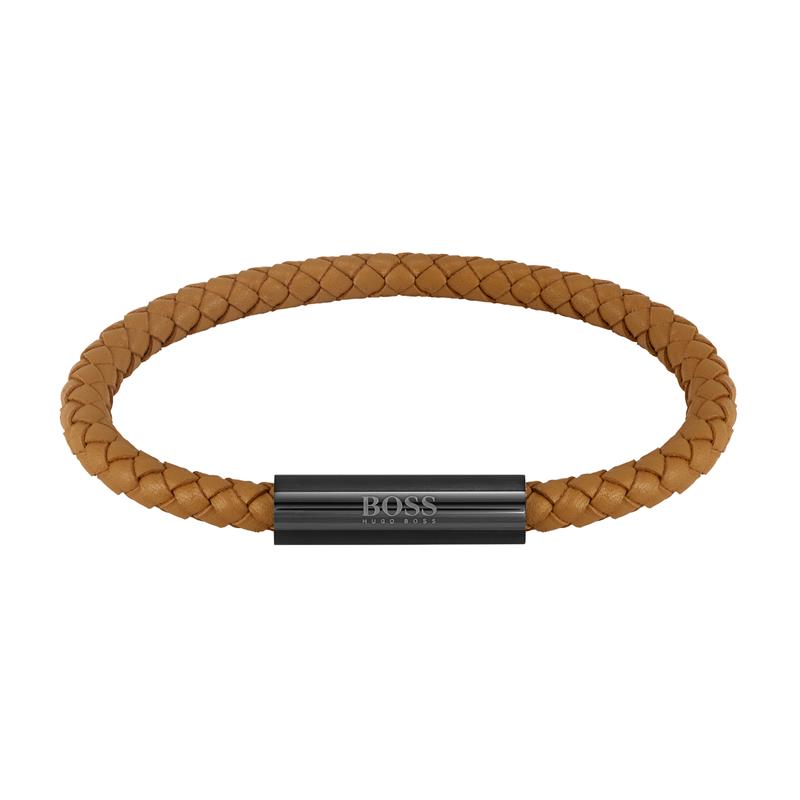 Hugo Boss BOSS Braided Leather Leather Bracelet 2002-HBJ1580153