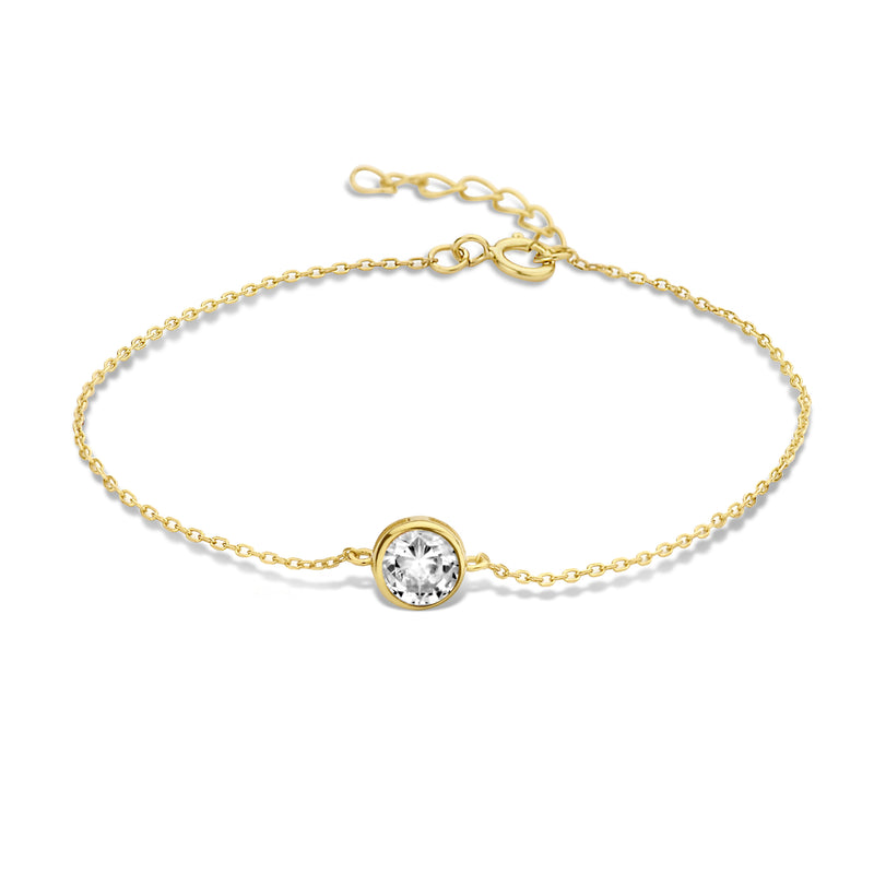 Violet Hamden Venus Bracelet en Argent 925 Sterling Plaqué Or avec Pierre de Naissance VH320010-JUL-zoom-