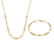 Isabel Bernard Cadeau d'Isabel Coffret cadeau collier et bracelet en or 14 carats avec chaînes IB90181