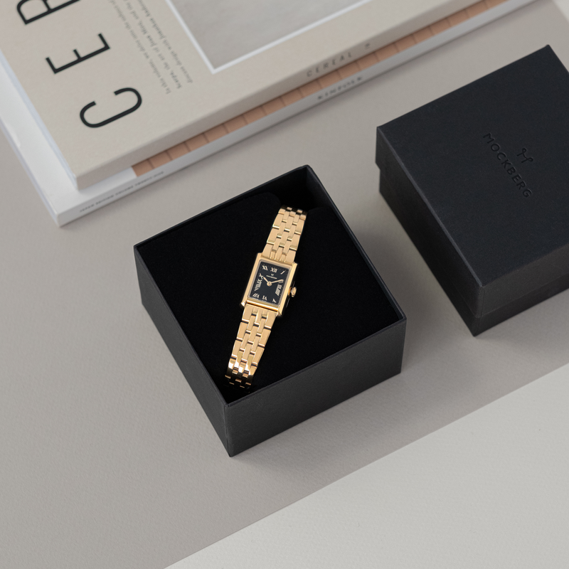 Mockberg Timeless Gold-coloured Noir Watch MO243-zoom-