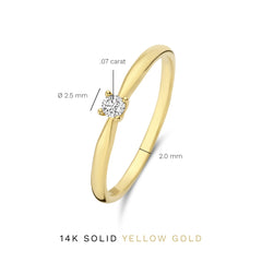 Isabel Bernard De la Paix Celesse 14 Carat Gold Ring | diamond 0.07 ct | IBD330002-54