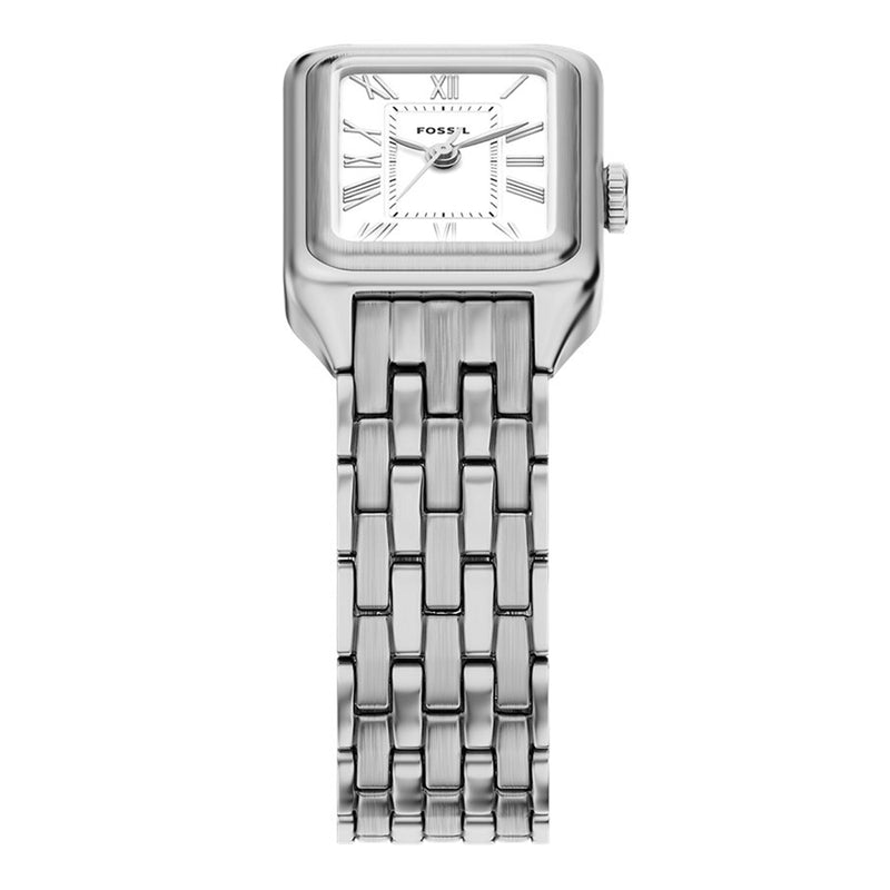 Fossil Raquel Rectangular White Dial Watch ES5469-zoom-